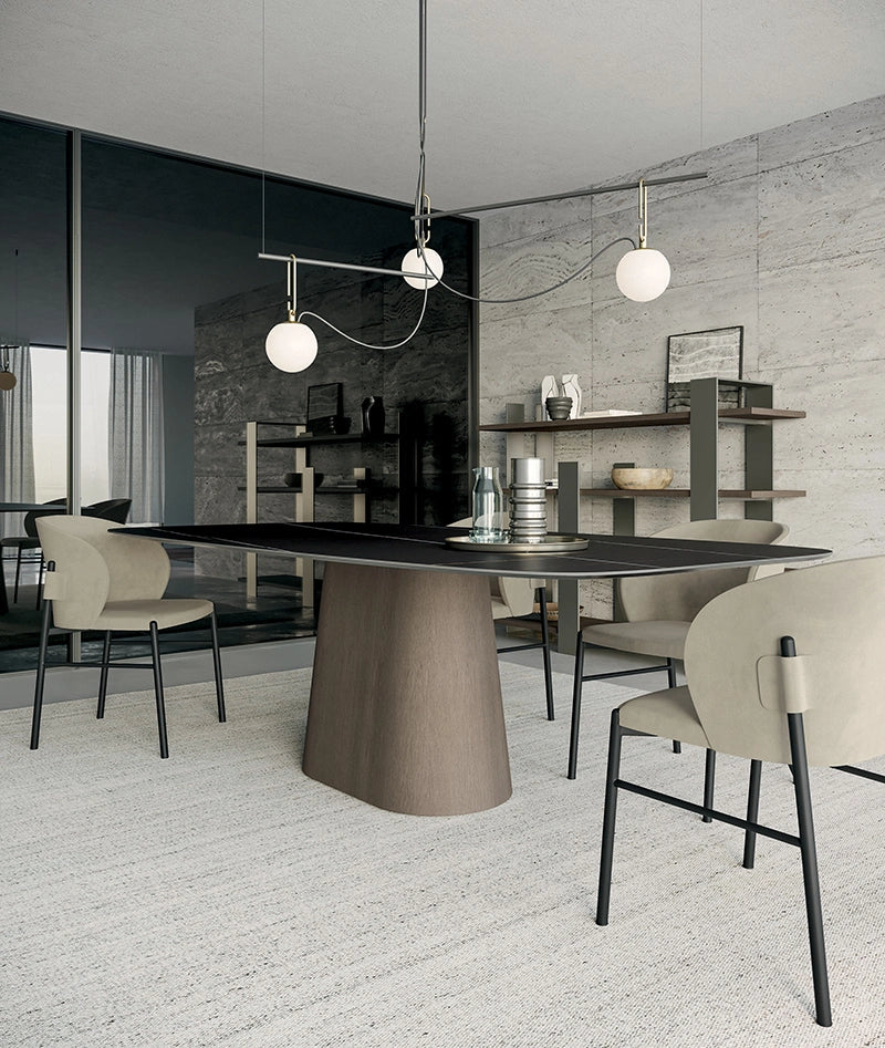 table céramique pied central