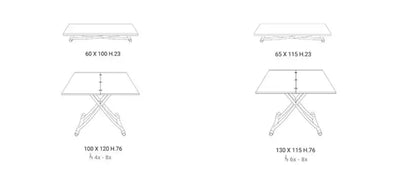 table basse convertible extensible
