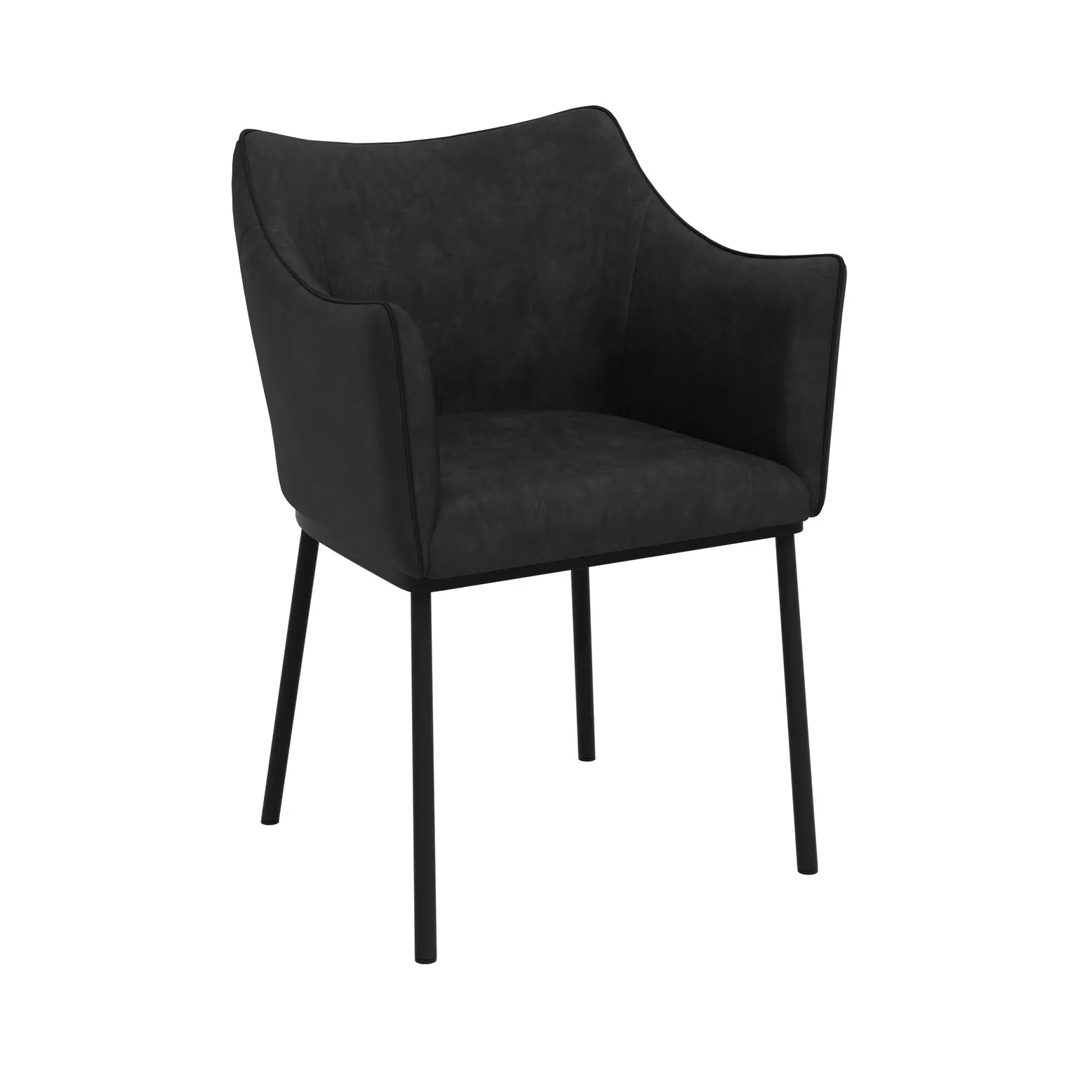 Chaise-Cuir-Noir-Salle-manger-interieur