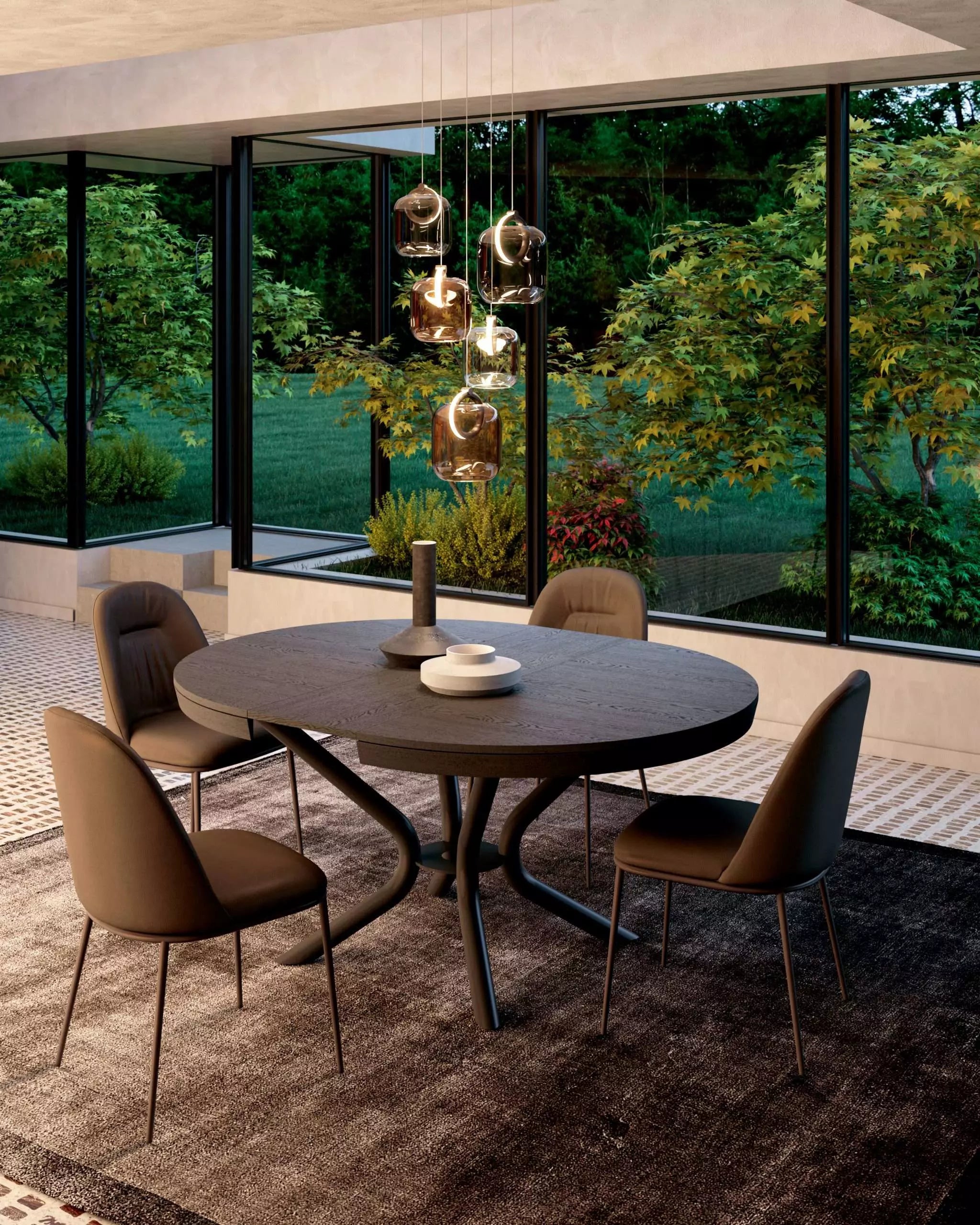 Grande-Table-Ronde-Extensible-Design-italienne