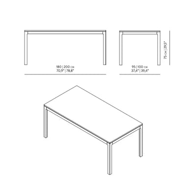 Table-Bois-Rectangle-dimension