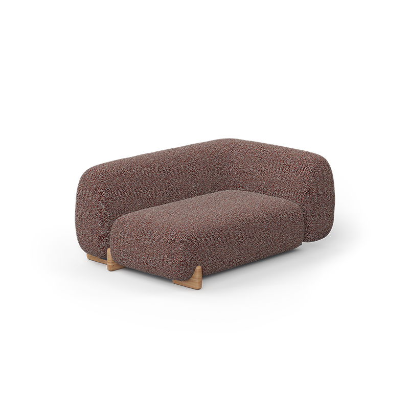 Esquema de dimensiones, Milos - Chaise longue izquierdo