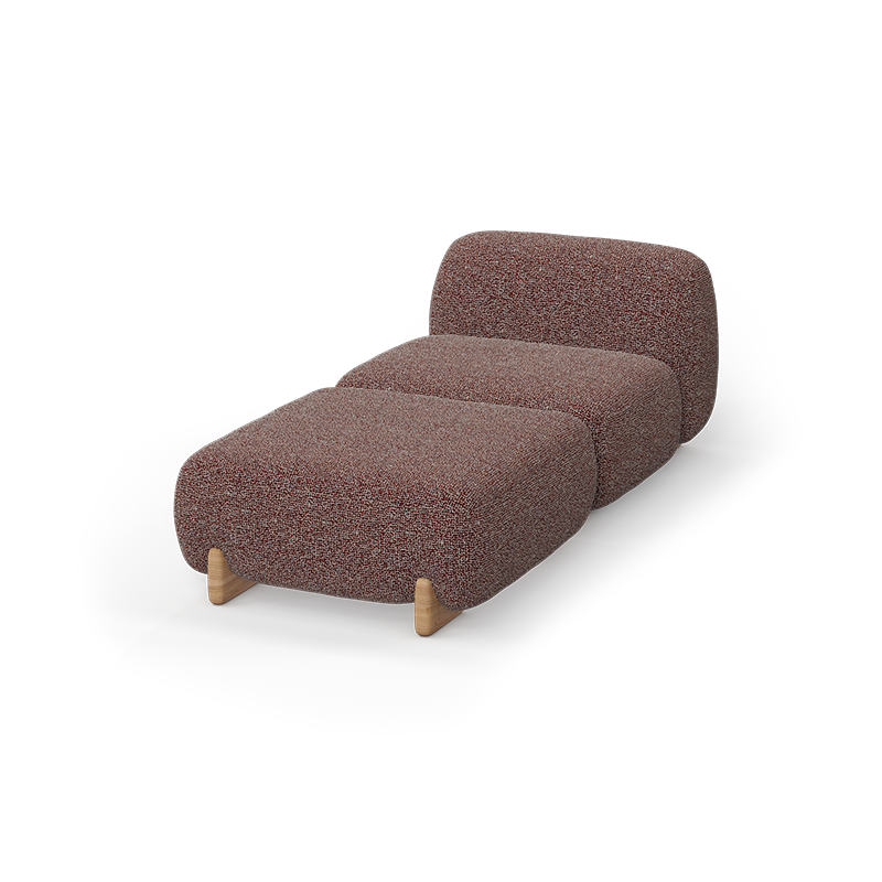 Esquema de dimensiones, Milos - Chaise longue central