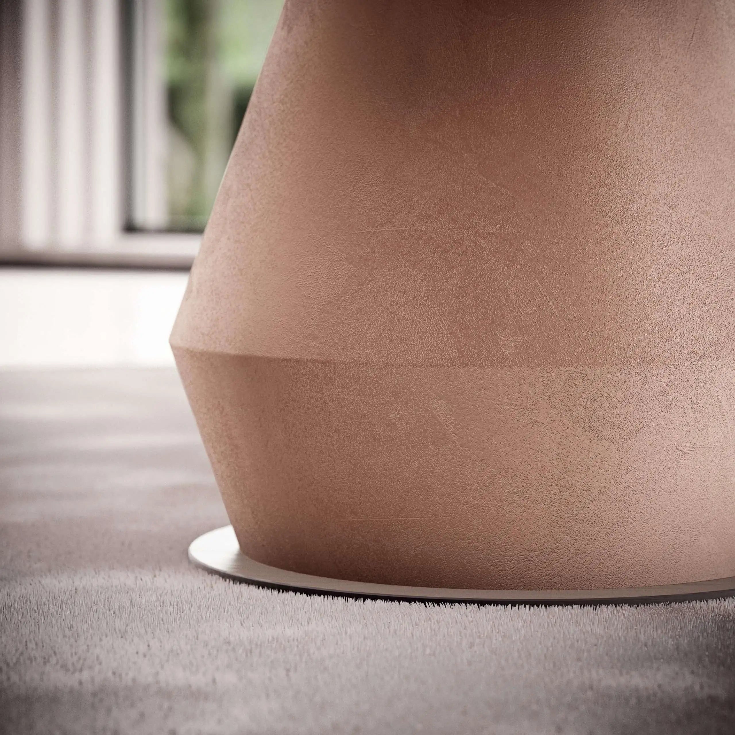 table ceramique extensible pied central