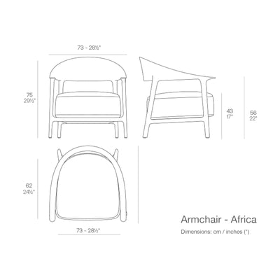 Dimension drawing Armchair - Africa