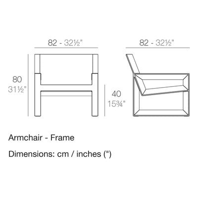 Dimension drawing Armchair - Frame