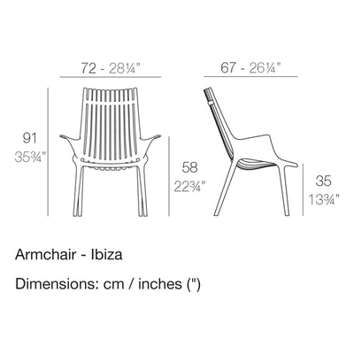 Dimension drawing Armchair - Ibiza