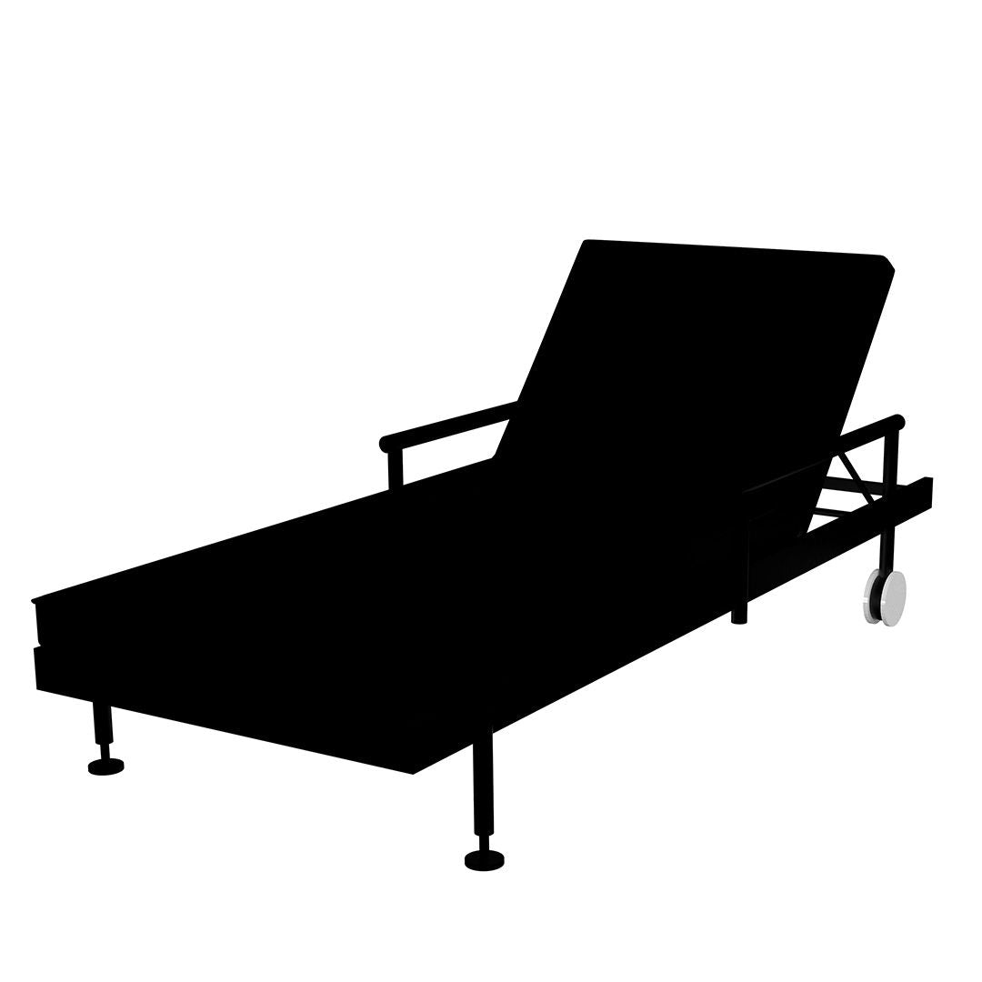 Bain de Soleil Collection Hamptons Matelassé Couleur structure Aluminium noir Vondom