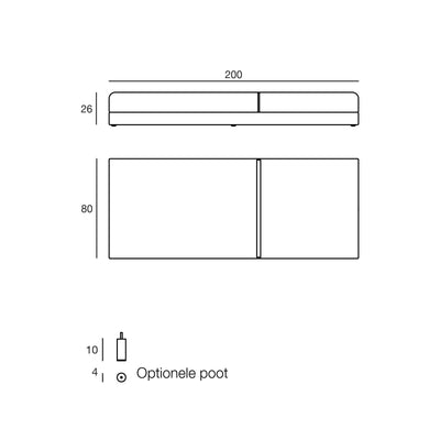 Maattekening Ligbed - Pixel