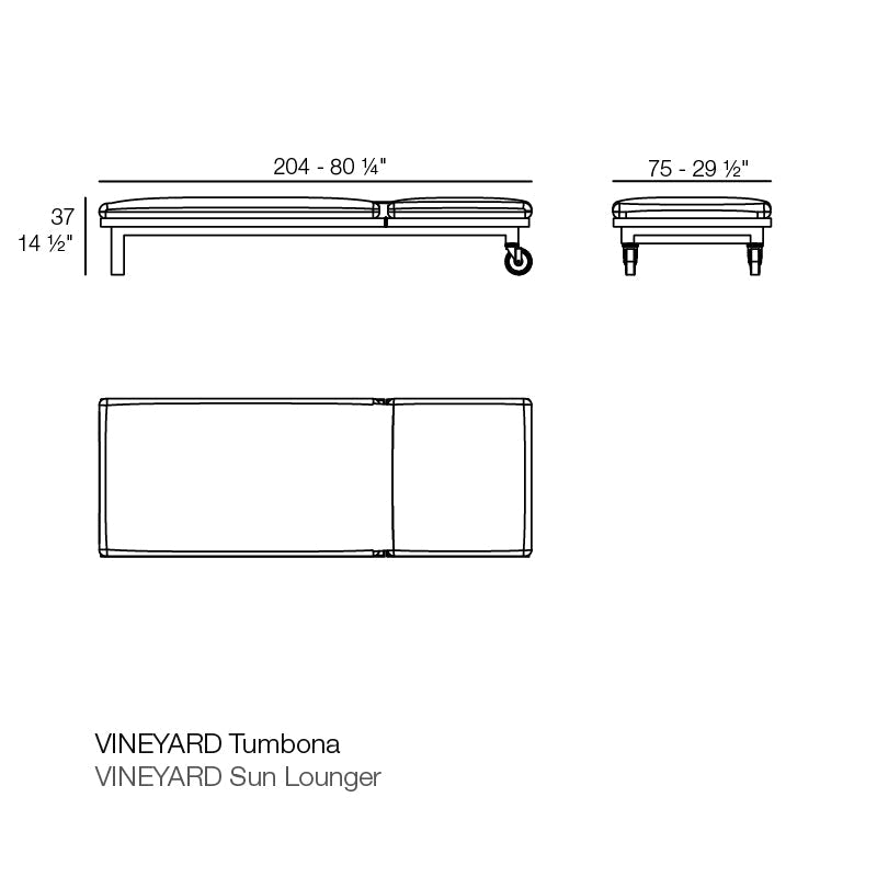 Bain de Soleil Confortable Collection Vineyard en Bois Vondom