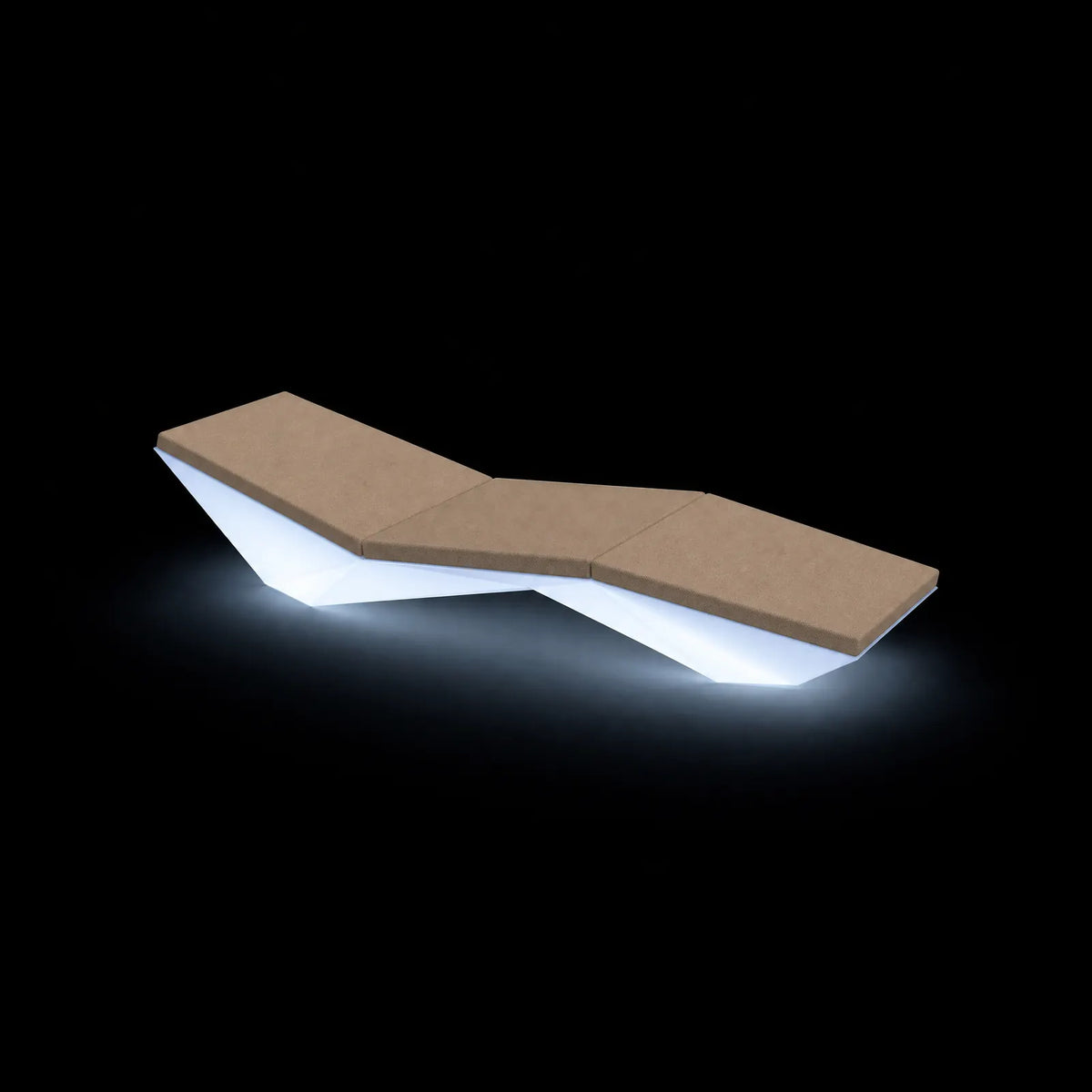 Bain de Soleil Faz LED Vondom, éclairé de l'intérieur sur fond noir