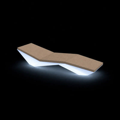 Bain de Soleil Faz LED Vondom, éclairé de l'intérieur sur fond noir