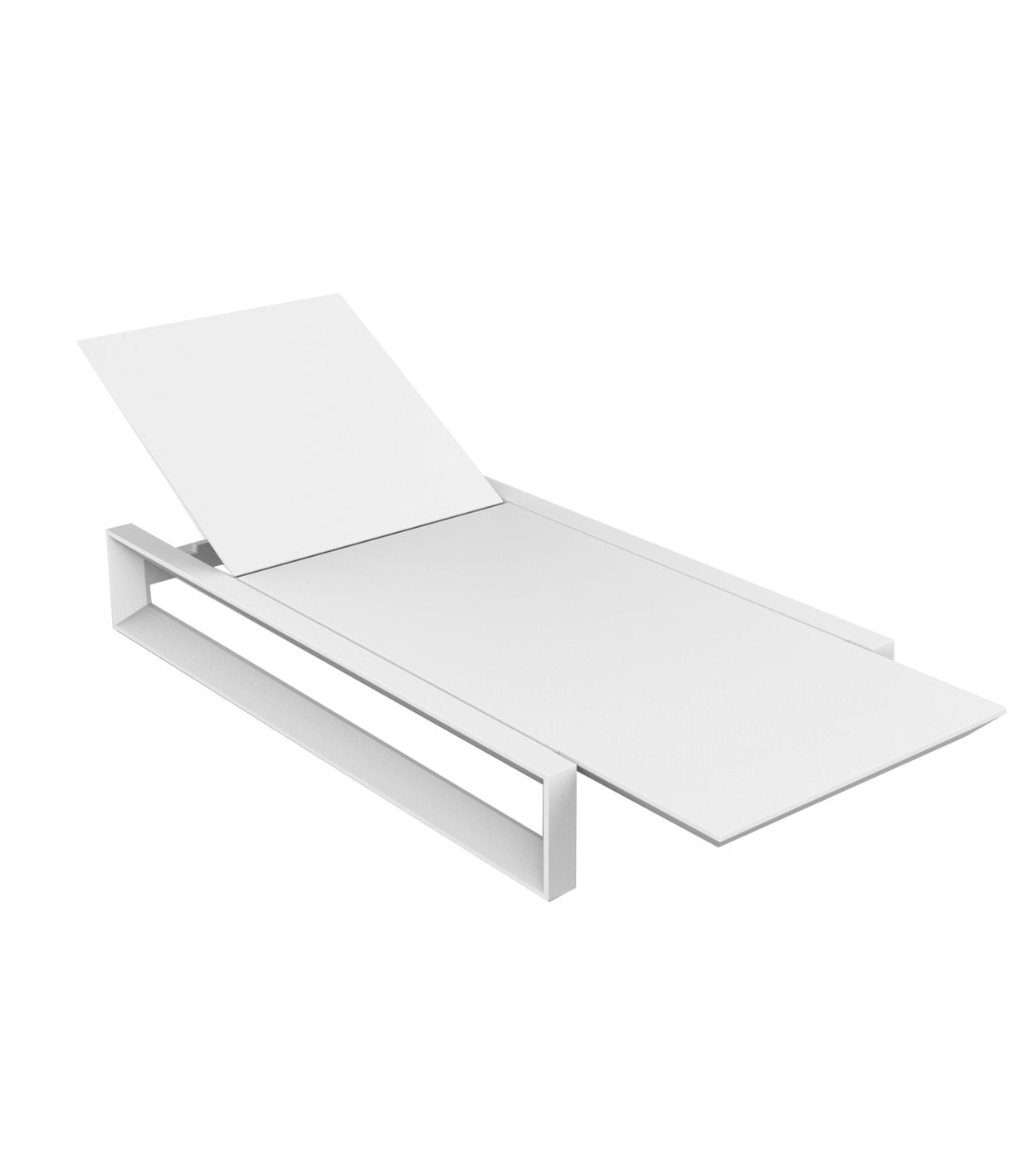 Bains de Soleil Collection Frame Design avec Matelas Couleur structure Blanc Vondom