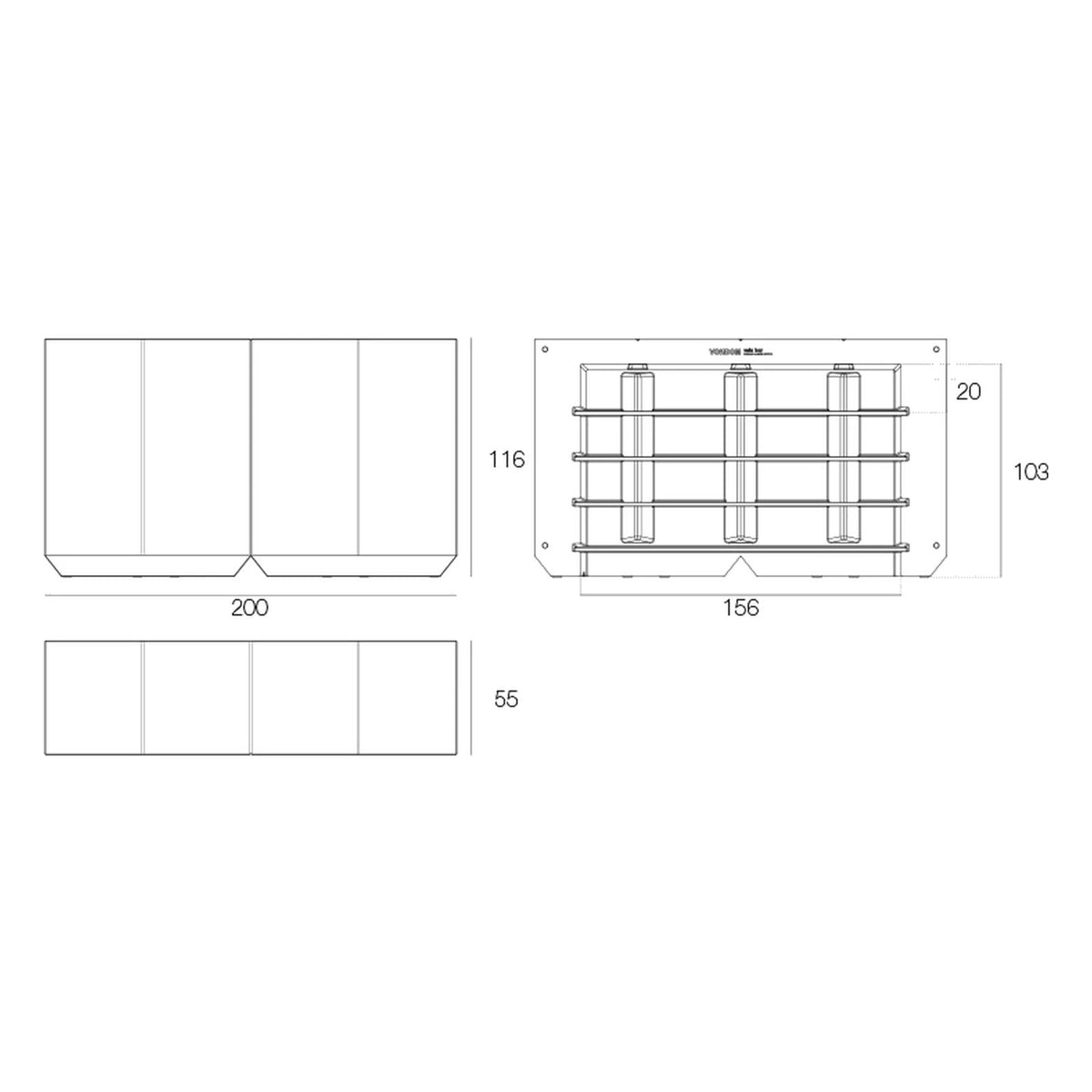 Bar Collection Vela Module Double Vondom