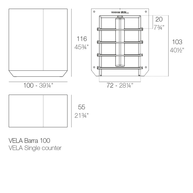Bar Collection Vela Module Simple Vondom