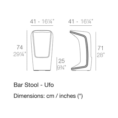 Dimension drawing Bar Stool - Ufo