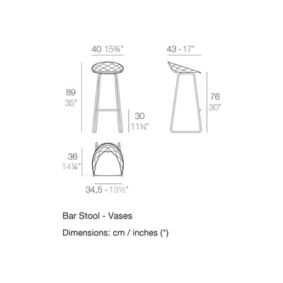 Dimension drawing Bar Stool - Vases