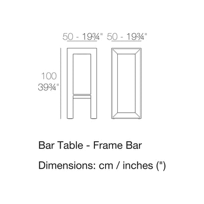 Dimension drawing Bar Table - Frame Bar
