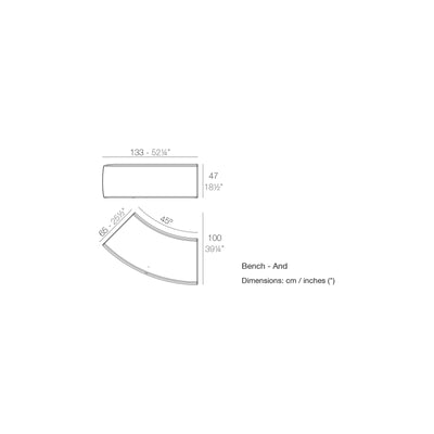 Dimension drawing Bench - And