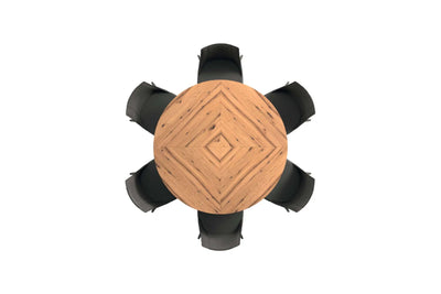 table a manger ronde industrielle extensible