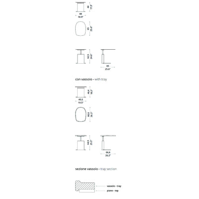 bout de canapé plateau amovible
