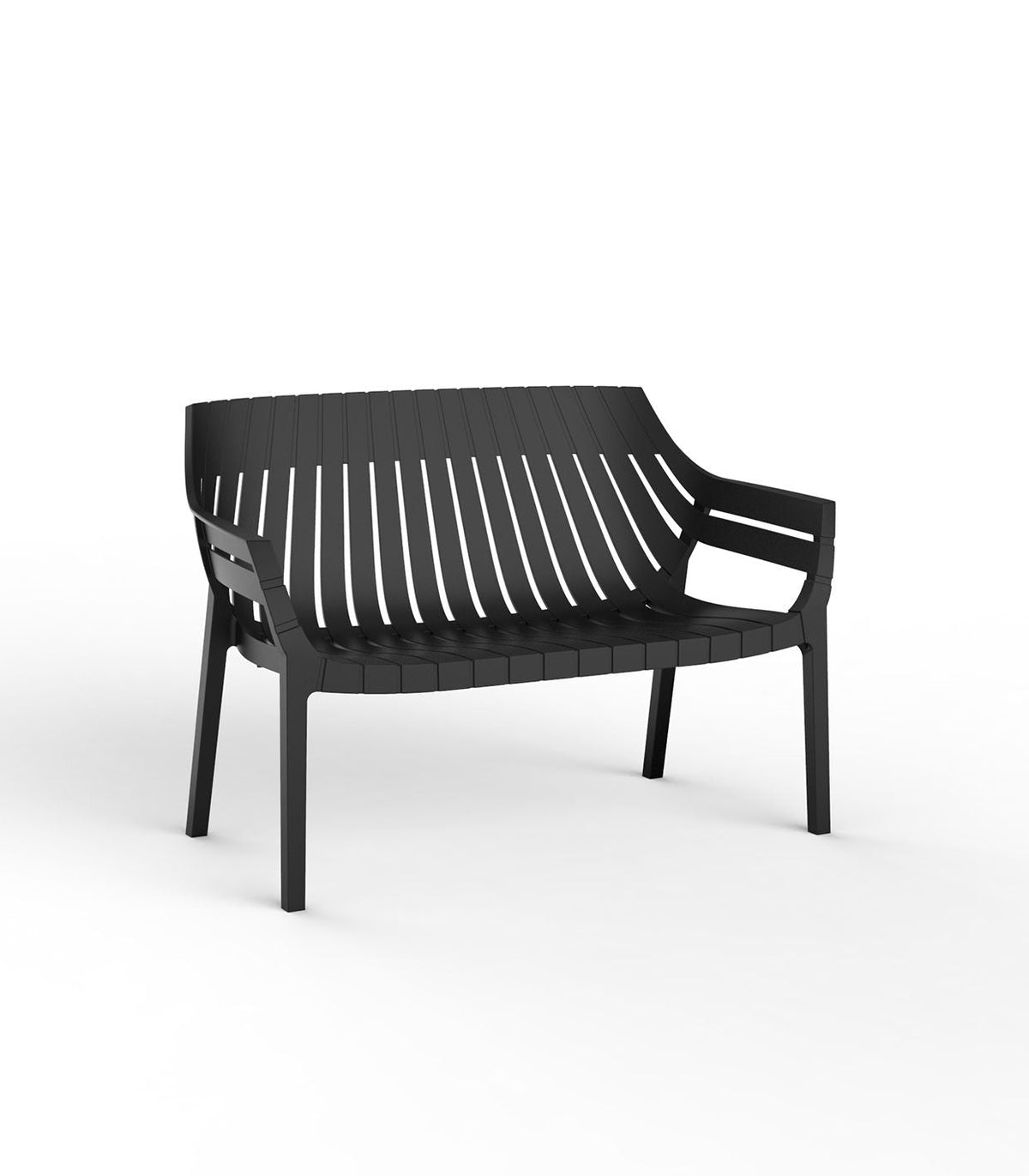 Canapé de Jardin en Polypropylène Couleur Noir - Collection Spritz Vondom