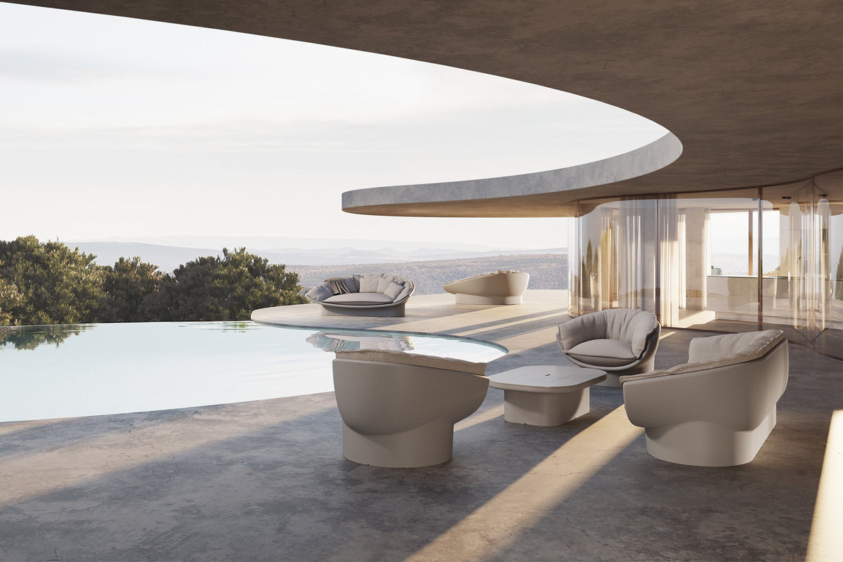 Canapé d'Extérieur 200 cm de Largeur Finition structure Mate - Collection Luna Vondom - 6
