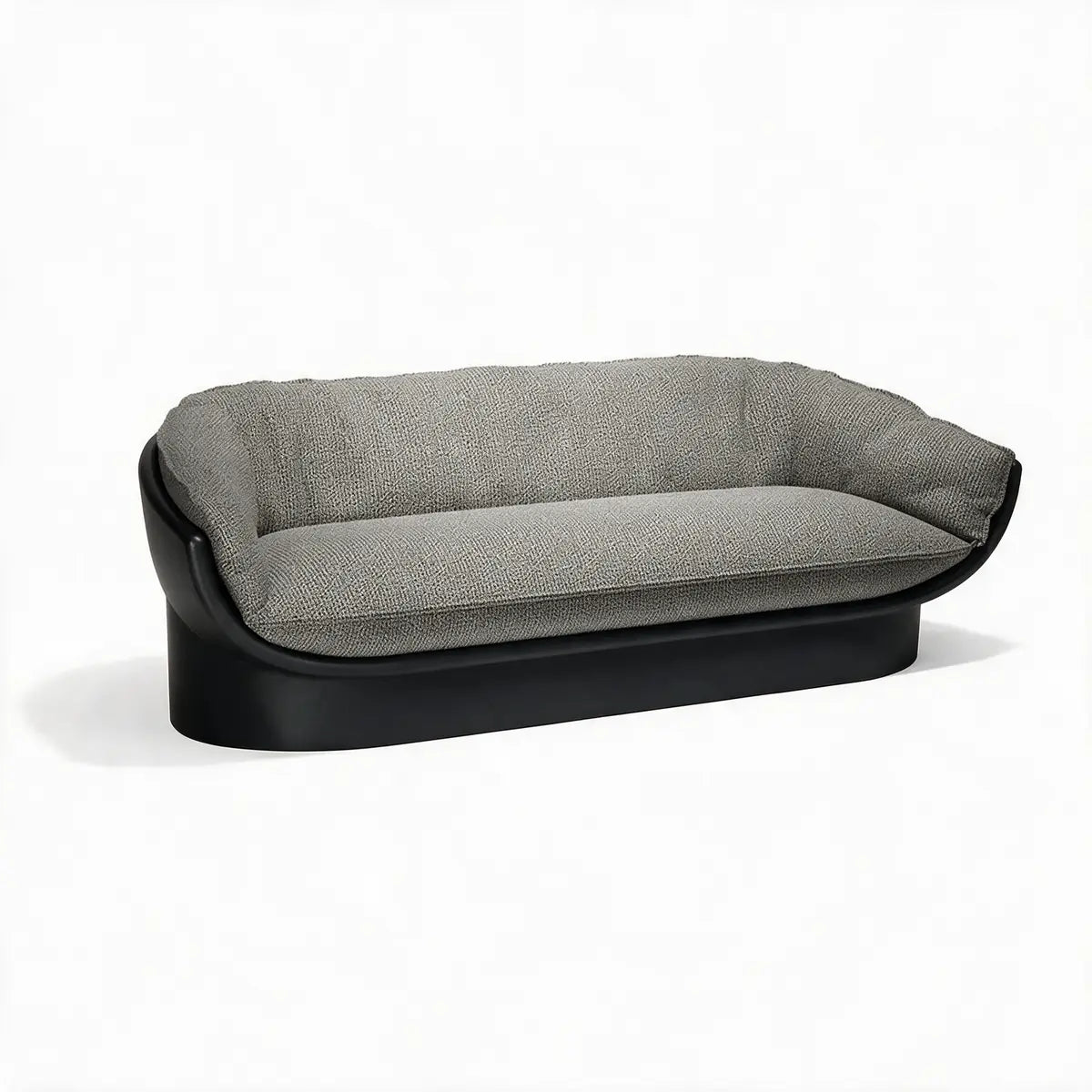 Canapé d'Extérieur 200 cm de Largeur Finition structure Mate Couleur structure Noir - Collection Luna Vondom