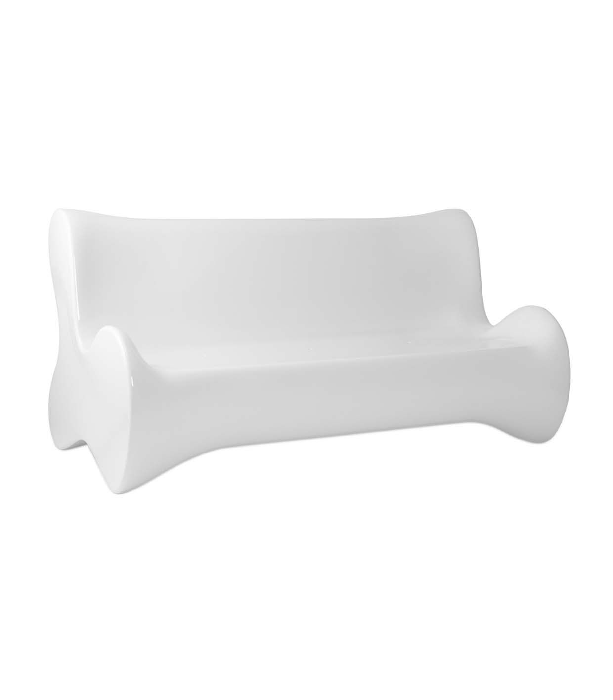 Canape Exterieur Plastique Design Finition Mate Couleur Blanc - Collection PAL Vondom