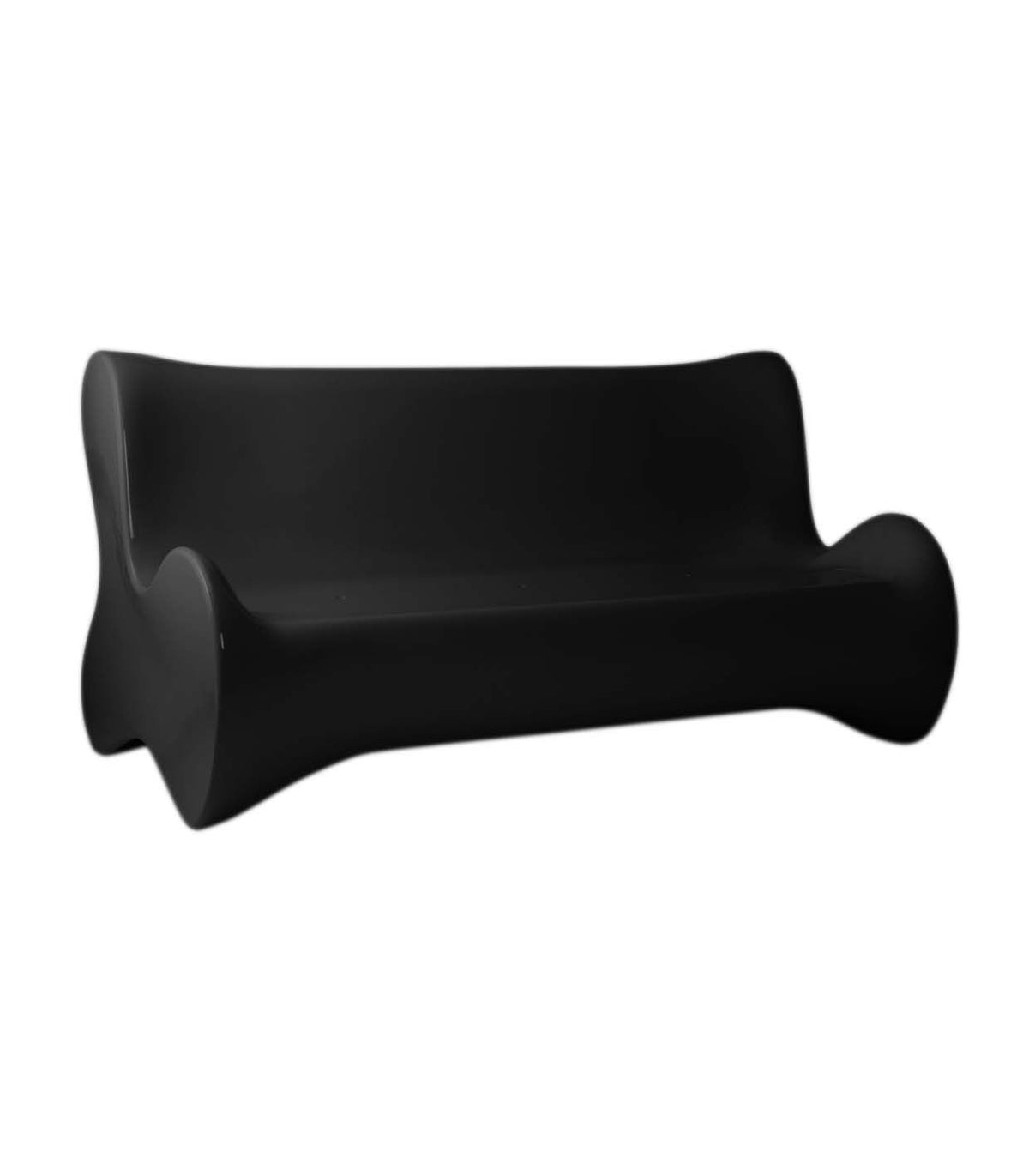 Canape Exterieur Plastique Design Finition Mate Couleur Noir - Collection PAL Vondom