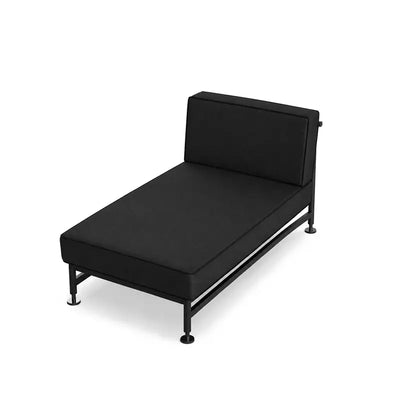 Canapé modulable d'extérieur Hamptons Vondom, méridienne centrale, coloris aluminium noir, canapé de la même couleur