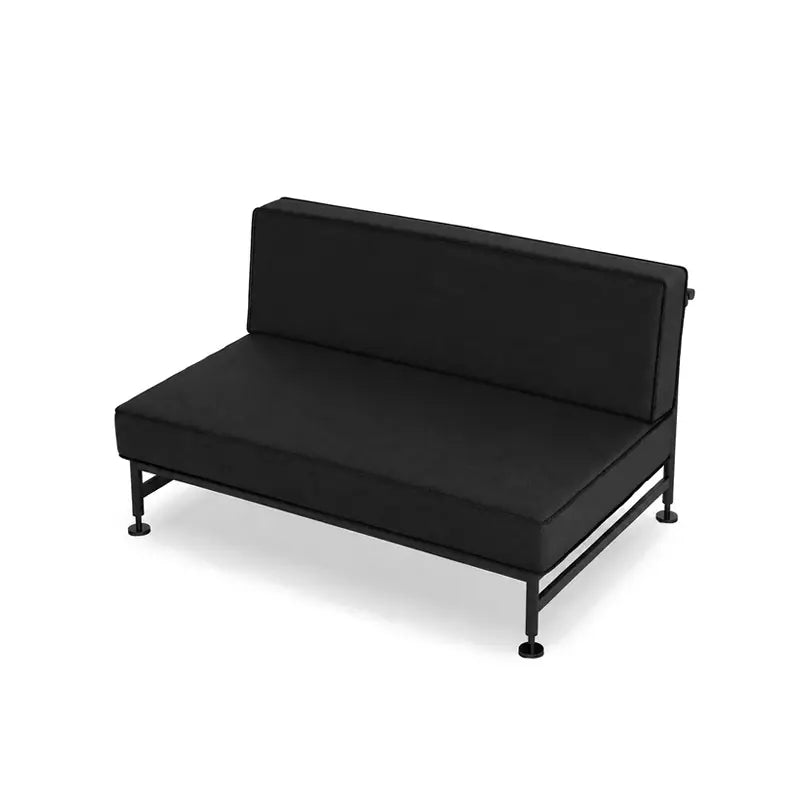 Canapé modulable d'extérieur Hamptons Vondom, module central, coloris aluminium noir, canapé de la même couleur