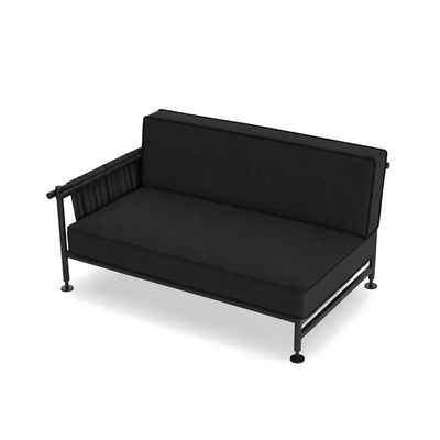 Canapé modulable d'extérieur Hamptons Vondom, module droit, coloris aluminium noir, canapé de la même couleur