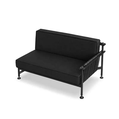 Canapé modulable d'extérieur Hamptons Vondom, module gauche, coloris aluminium noir, canapé de la même couleur