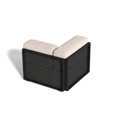 Canapé modulable d'extérieur The Factory Vondom, module coin gauche, coloris aluminium noir, coussins d'origine