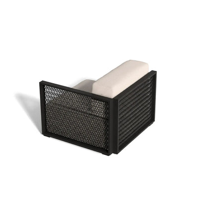 Canapé modulable d'extérieur The Factory Vondom, module gauche, coloris aluminium noir, coussins d'origine
