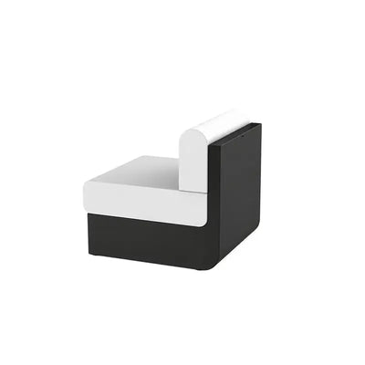 Canapé modulable d'extérieur ULM Vondom, module central, coloris noir, coussins blancs