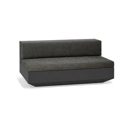 Canapé modulable d'extérieur Vela Vondom, module central, taille 160x100x72 cm, coloris noir, coussins gris graphite