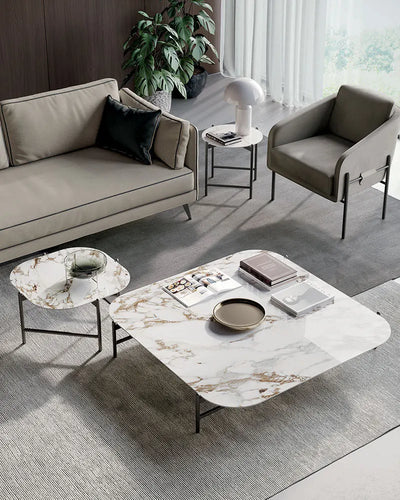 table basse carrée bord arrondi