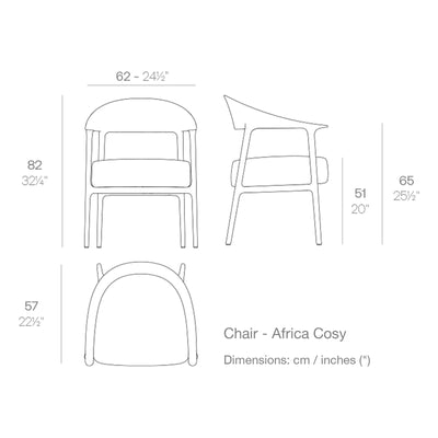 Dimension drawing Chair - Africa Cosy