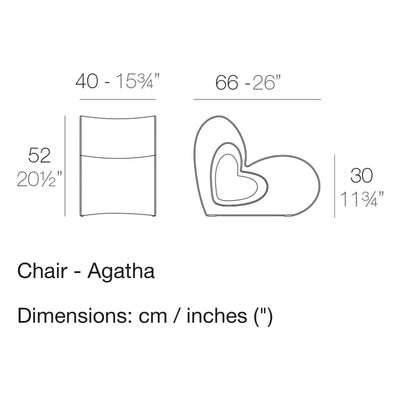 Dimension drawing Chair - Agatha