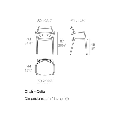 Dimension drawing Chair - Delta