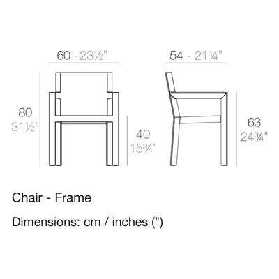 Dimension drawing Chair - Frame