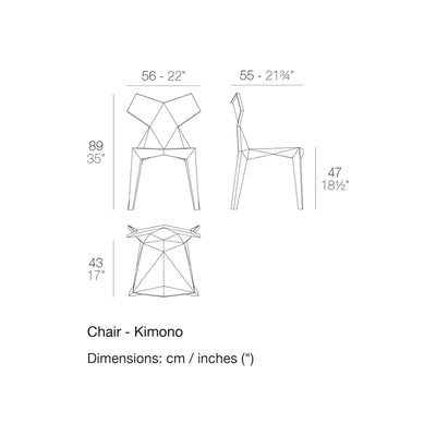 Dimension drawing Chair - Kimono