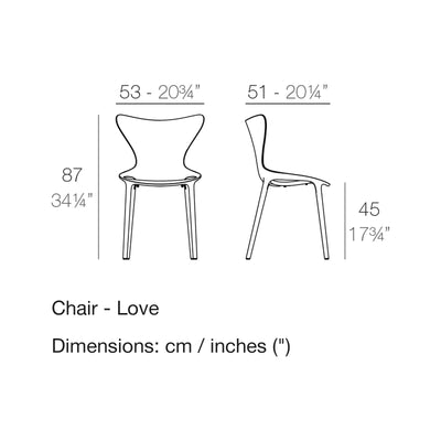 Dimension drawing Chair - Love