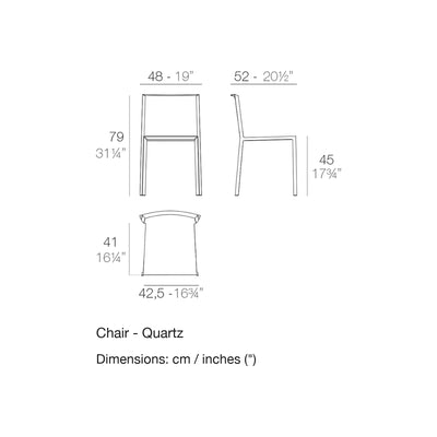 Dimension drawing Chair - Quartz