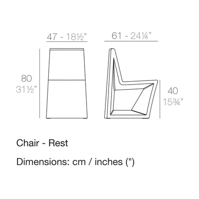 Dimension drawing Chair - Rest