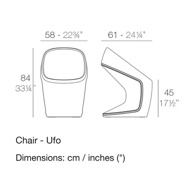 Dimension drawing Chair - Ufo