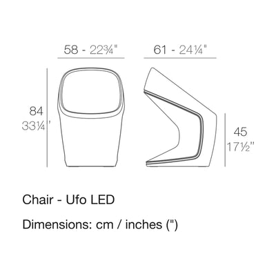 Dimension drawing Chair - Ufo LED