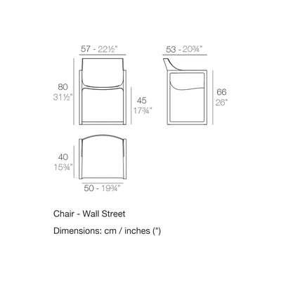 Dimension drawing Chair - Wall Street